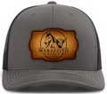 Trucker Hat with Marazzito Ranch Leather Patch (Charcoal Grey/Black)